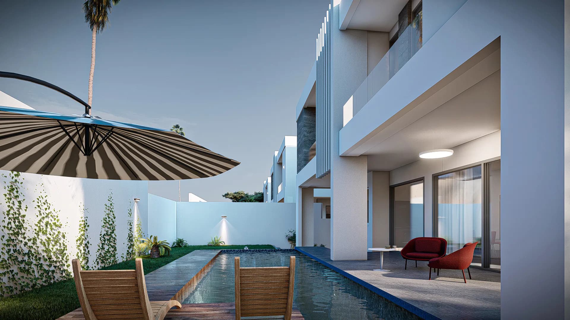 Patio et piscine
